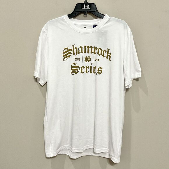 Notre Dame Shamrock Series White T-Shirt Sz XL - Picture 1 of 3